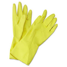 Reusable YELLOW Latex Gloves